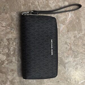 Michael Kors Textured Black Wristlet